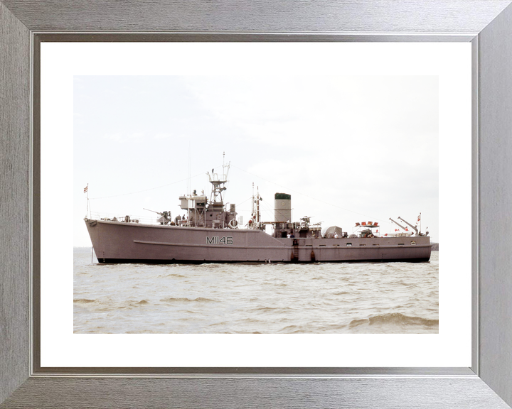 HMS Hodgeston (M1146) Royal Navy Ton Class Minesweeper At Anchor Photo Print Wall Art Decor - Posters, Prints, & Visual Artwork - by Hampshire Prints (image 6 of 9)