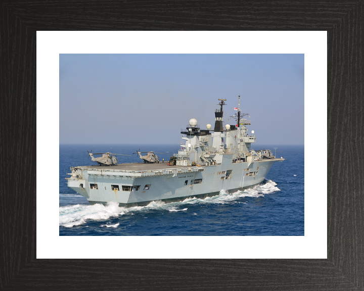 HMS Illustrious (R06) Royal Navy Invincible Class Aircraft Carrier Starboard Quarter View Photo Print Wall Art Decor - Posters, Prints, & Visual Artwork - by Hampshire Prints (image 2 of 9)