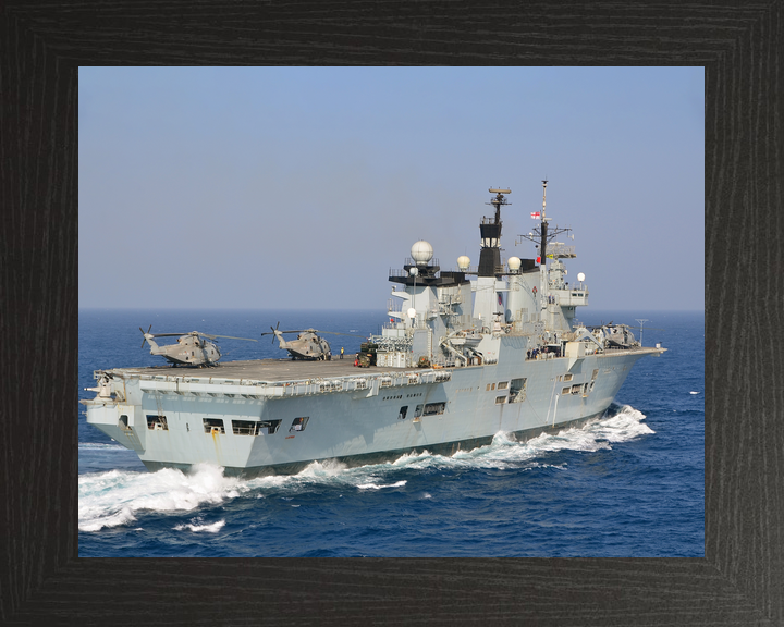 HMS Illustrious (R06) Royal Navy Invincible Class Aircraft Carrier Starboard Quarter View Photo Print Wall Art Decor - Posters, Prints, & Visual Artwork - by Hampshire Prints (image 3 of 9)