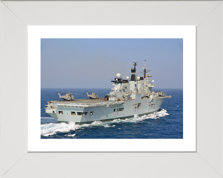 HMS Illustrious (R06) Royal Navy Invincible Class Aircraft Carrier Starboard Quarter View Photo Print Wall Art Decor - Posters, Prints, & Visual Artwork - by Hampshire Prints (image 4 of 9)