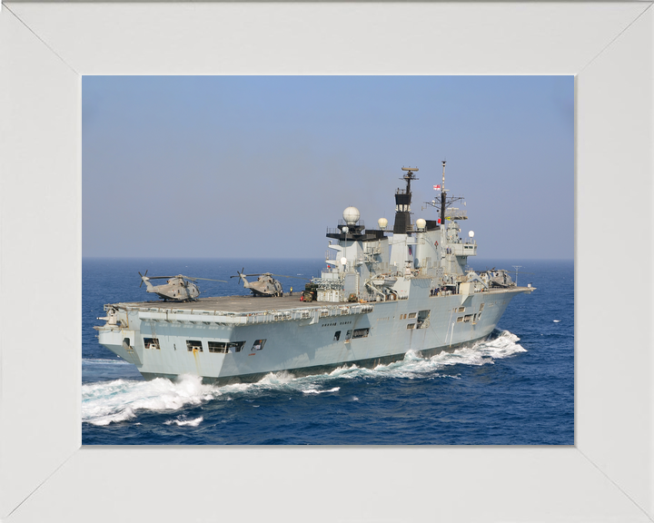 HMS Illustrious (R06) Royal Navy Invincible Class Aircraft Carrier Starboard Quarter View Photo Print Wall Art Decor - Posters, Prints, & Visual Artwork - by Hampshire Prints (image 5 of 9)