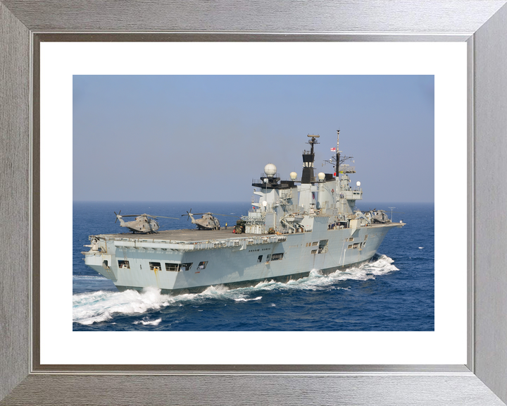 HMS Illustrious (R06) Royal Navy Invincible Class Aircraft Carrier Starboard Quarter View Photo Print Wall Art Decor - Posters, Prints, & Visual Artwork - by Hampshire Prints (image 6 of 9)