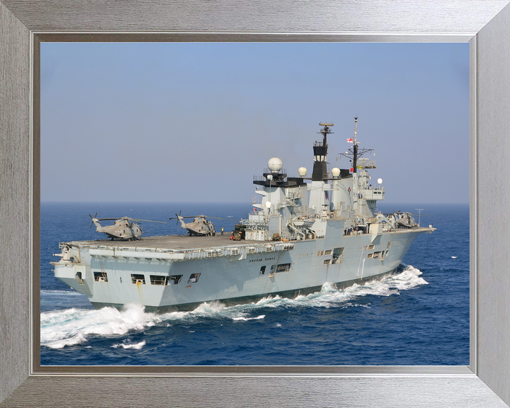 HMS Illustrious (R06) Royal Navy Invincible Class Aircraft Carrier Starboard Quarter View Photo Print Wall Art Decor - Posters, Prints, & Visual Artwork - by Hampshire Prints (image 7 of 9)