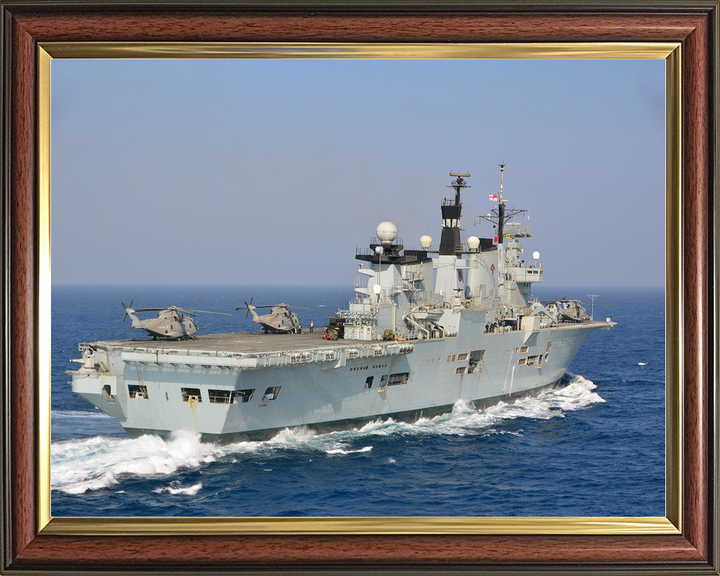 HMS Illustrious (R06) Royal Navy Invincible Class Aircraft Carrier Starboard Quarter View Photo Print Wall Art Decor - Posters, Prints, & Visual Artwork - by Hampshire Prints (image 9 of 9)