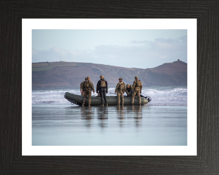 Royal Marine Commando Practice RIB Surf Drills Photo Print - 40 Commando