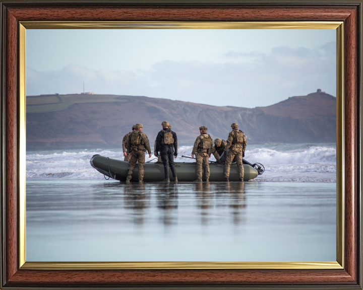 Royal Marine Commando Practice RIB Surf Drills Photo Print - 40 Commando