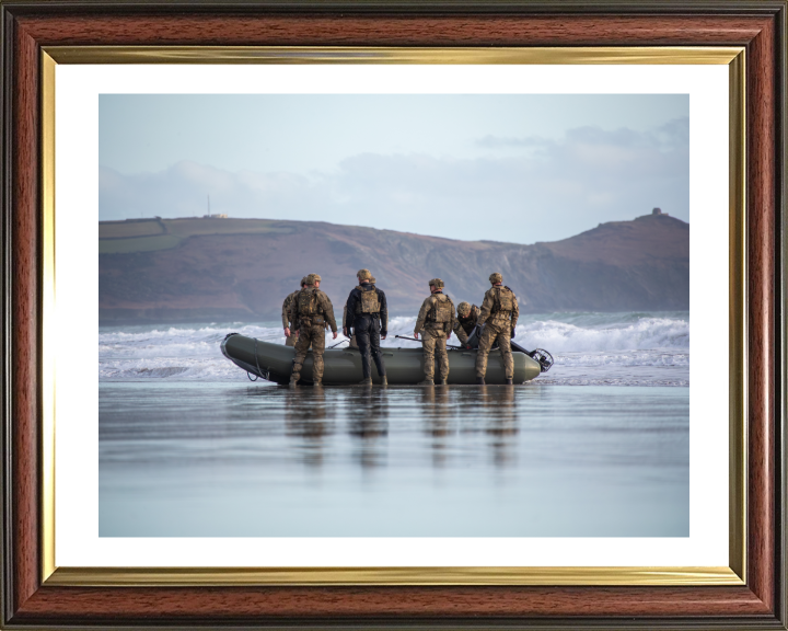 Royal Marine Commando Practice RIB Surf Drills Photo Print - 40 Commando