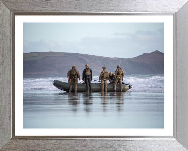 Royal Marine Commando Practice RIB Surf Drills Photo Print - 40 Commando