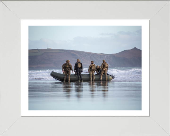 Royal Marine Commando Practice RIB Surf Drills Photo Print - 40 Commando