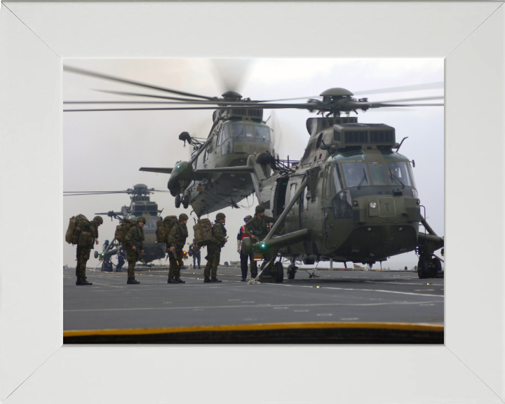 Royal Marine Commando Hands to Assault Stations Photo Print - 40 Commando Posters, Prints, & Visual Artwork Hampshire Prints 10 x 8 White Frame No