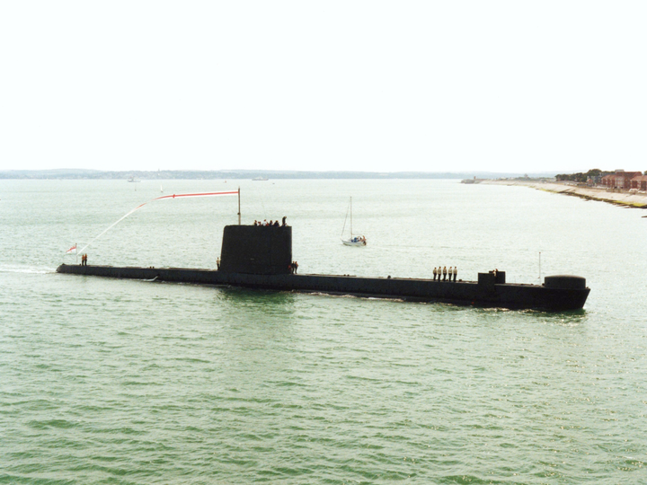 HMS Onyx S21 Oberon Class Submarine 1989 Paying Off