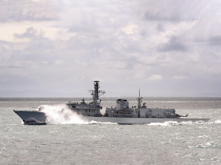 HMS Portland F79 Type 23 Frigate December 2016 Port Beam View Photo Print - Posters, Prints, & Visual Artwork - by Hampshire Prints (image 1 of 9)