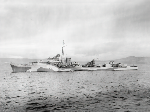 HMS Relentless H85 R Class Destroyer 1942