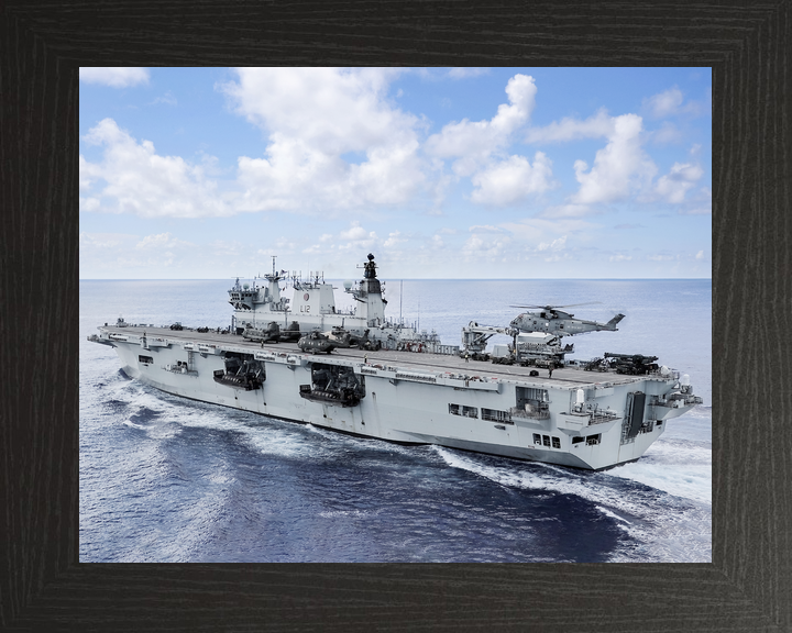 HMS Ocean L12 Landing Platform Helicopter September 2017 Port Quarter View Photo Print - Posters, Prints, & Visual Artwork - by Hampshire Prints (image 3 of 9)
