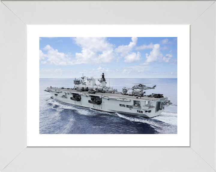 HMS Ocean L12 Landing Platform Helicopter September 2017 Port Quarter View Photo Print - Posters, Prints, & Visual Artwork - by Hampshire Prints (image 4 of 9)