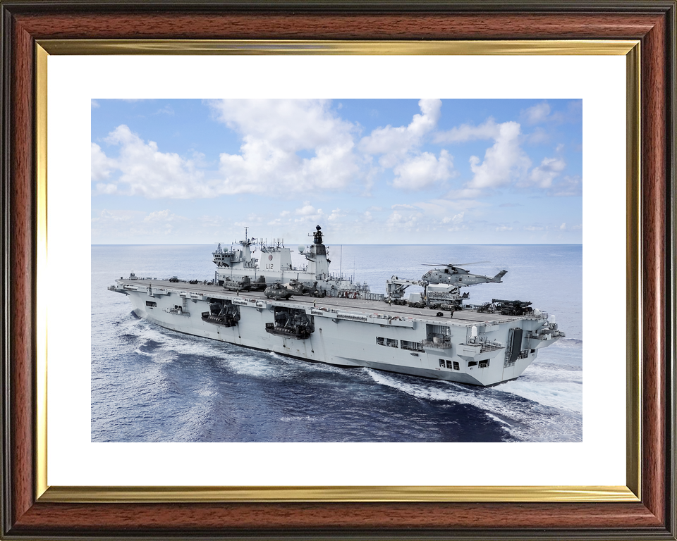HMS Ocean L12 Landing Platform Helicopter September 2017 Port Quarter View Photo Print - Posters, Prints, & Visual Artwork - by Hampshire Prints (image 8 of 9)
