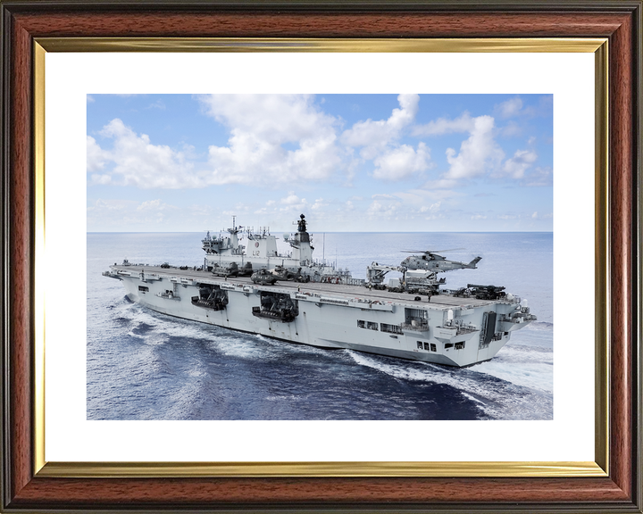 HMS Ocean L12 Landing Platform Helicopter September 2017 Port Quarter View Photo Print - Posters, Prints, & Visual Artwork - by Hampshire Prints (image 8 of 9)
