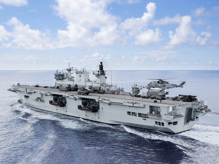 HMS Ocean L12 Landing Platform Helicopter September 2017 Port Quarter View Photo Print - Posters, Prints, & Visual Artwork - by Hampshire Prints (image 1 of 9)