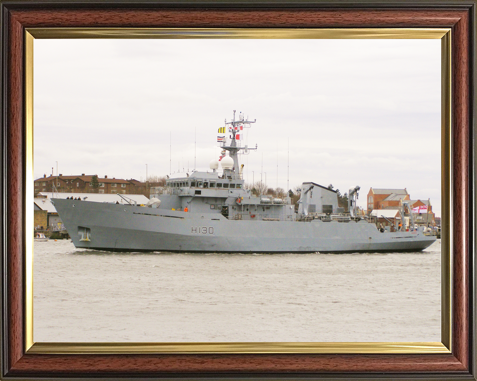 HMS Roebuck H130 Coastal Survey Vessel March 2010 Port Side View Photo Print - Posters, Prints, & Visual Artwork - by Hampshire Prints (image 9 of 9)