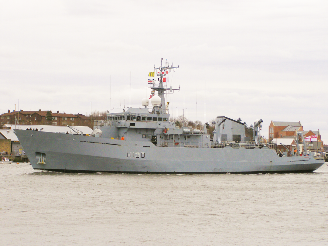 HMS Roebuck H130 Coastal Survey Vessel March 2010 Port Side View Photo Print - Posters, Prints, & Visual Artwork - by Hampshire Prints (image 1 of 9)