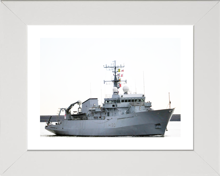 HMS Roebuck H130 Coastal Survey Vessel March 2010 Starboard Side View Photo Print - Posters, Prints, & Visual Artwork - by Hampshire Prints (image 4 of 9)
