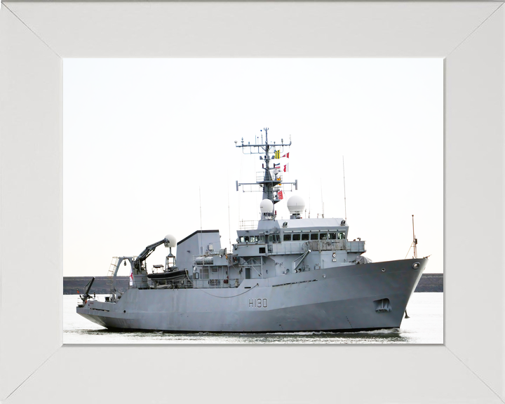 HMS Roebuck H130 Coastal Survey Vessel March 2010 Starboard Side View Photo Print - Posters, Prints, & Visual Artwork - by Hampshire Prints (image 5 of 9)