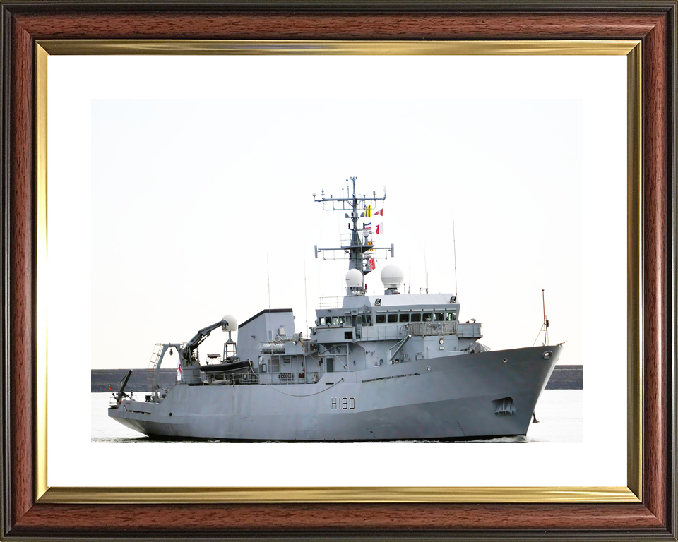 HMS Roebuck H130 Coastal Survey Vessel March 2010 Starboard Side View Photo Print - Posters, Prints, & Visual Artwork - by Hampshire Prints (image 8 of 9)