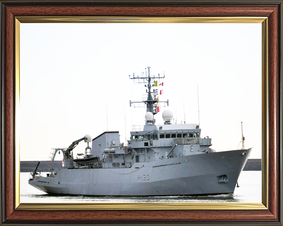 HMS Roebuck H130 Coastal Survey Vessel March 2010 Starboard Side View Photo Print - Posters, Prints, & Visual Artwork - by Hampshire Prints (image 9 of 9)