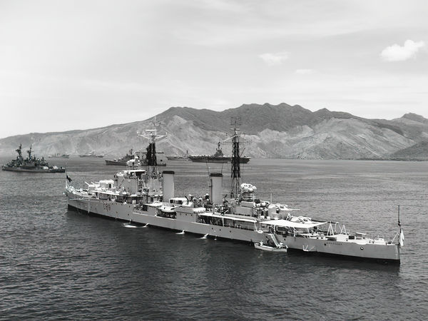 HMS Royalist C89 Dido Class Light Cruiser Port Side