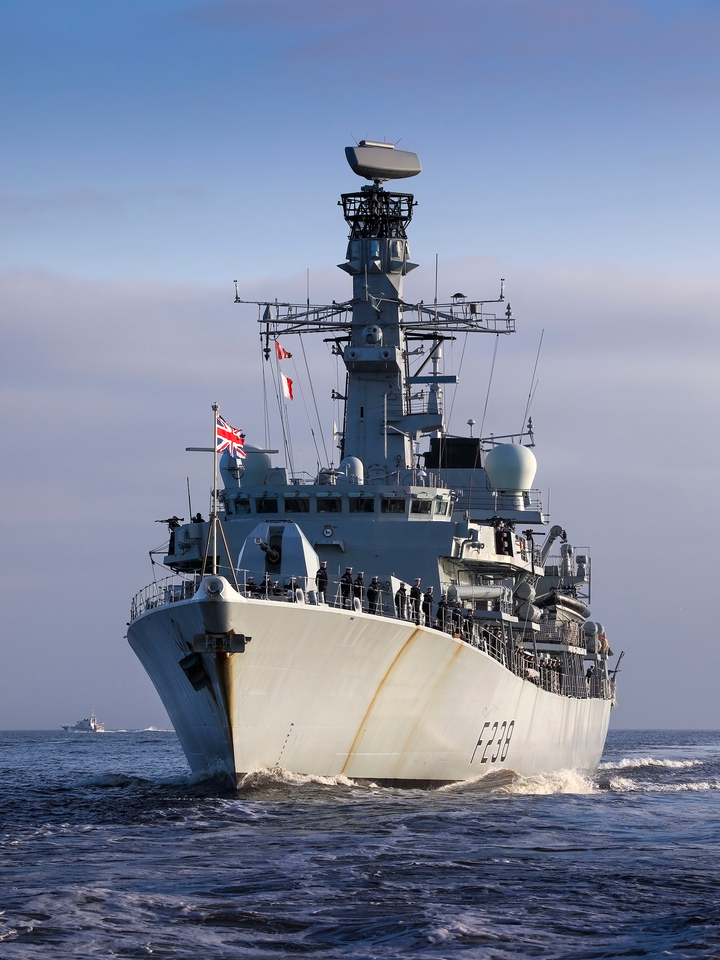 HMS Northumberland F238 Type 23 Frigate January 2000 Low Bow View Photo Print - Posters, Prints, & Visual Artwork - by Hampshire Prints (image 1 of 9)