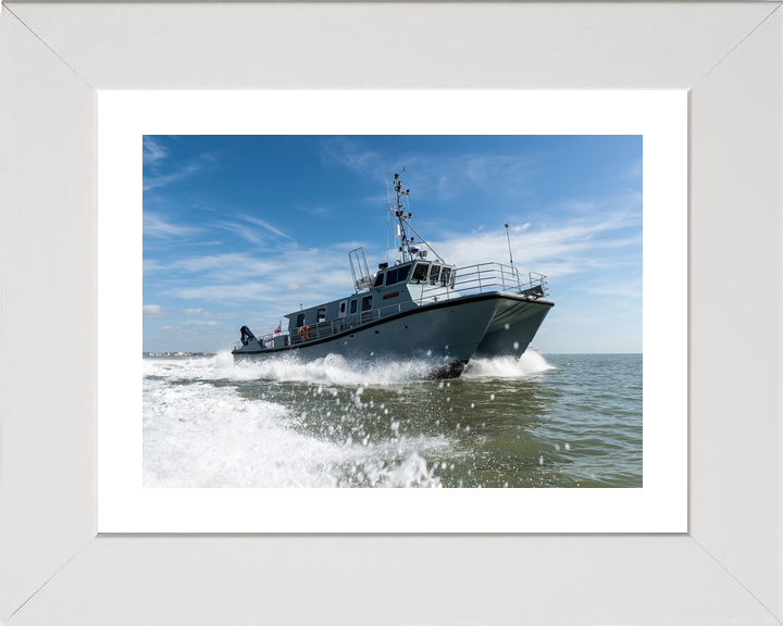 HMS Magpie H130 Coastal Survey Vessel March 2019 Starboard View Photo Print - Posters, Prints, & Visual Artwork - by Hampshire Prints (image 4 of 9)