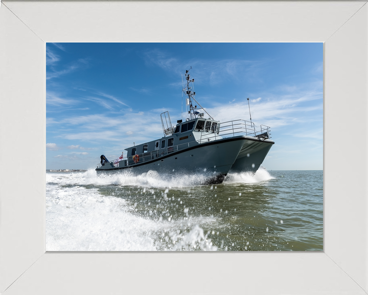 HMS Magpie H130 Coastal Survey Vessel March 2019 Starboard View Photo Print - Posters, Prints, & Visual Artwork - by Hampshire Prints (image 5 of 9)