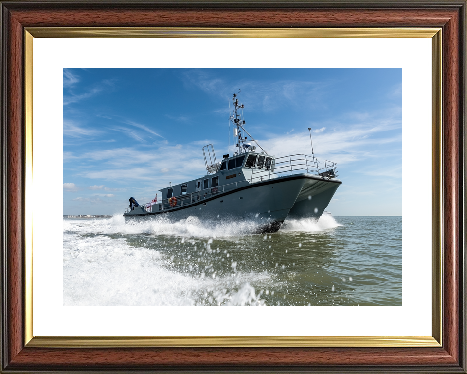 HMS Magpie H130 Coastal Survey Vessel March 2019 Starboard View Photo Print - Posters, Prints, & Visual Artwork - by Hampshire Prints (image 8 of 9)