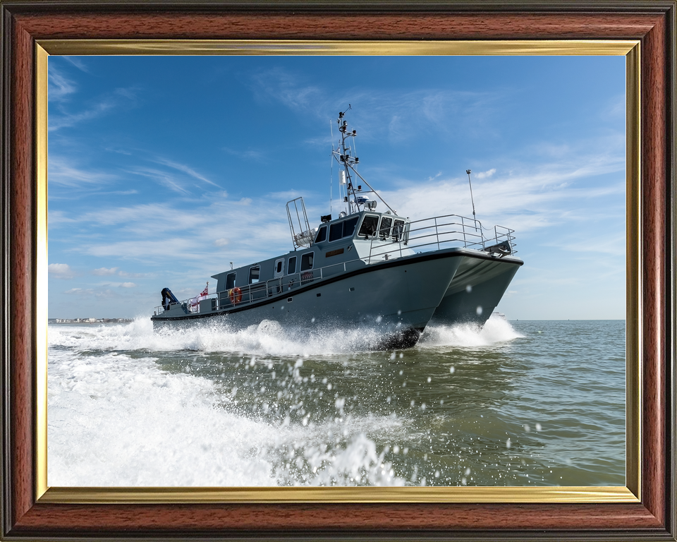 HMS Magpie H130 Coastal Survey Vessel March 2019 Starboard View Photo Print - Posters, Prints, & Visual Artwork - by Hampshire Prints (image 9 of 9)