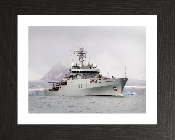HMS Enterprise (H88) Royal Navy Hydrographic Survey Vessel Starboard Bow View Photo Print Wall Art Decor - Posters, Prints, & Visual Artwork - by Hampshire Prints (image 2 of 9)