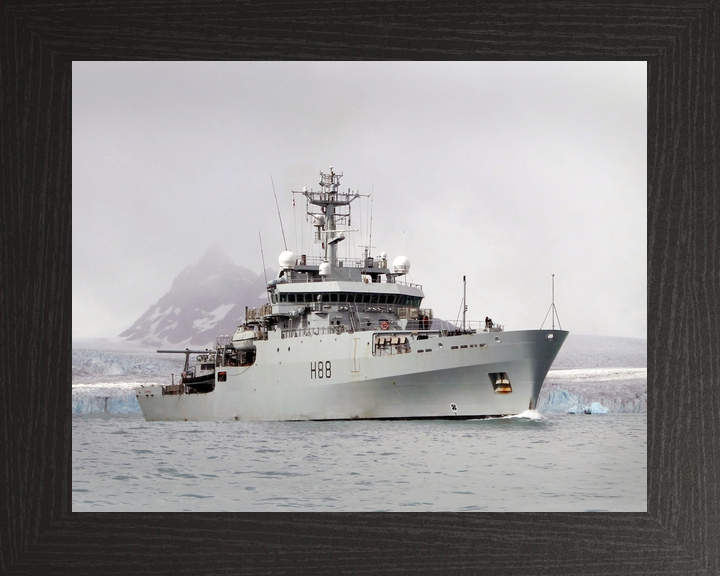 HMS Enterprise (H88) Royal Navy Hydrographic Survey Vessel Starboard Bow View Photo Print Wall Art Decor - Posters, Prints, & Visual Artwork - by Hampshire Prints (image 3 of 9)