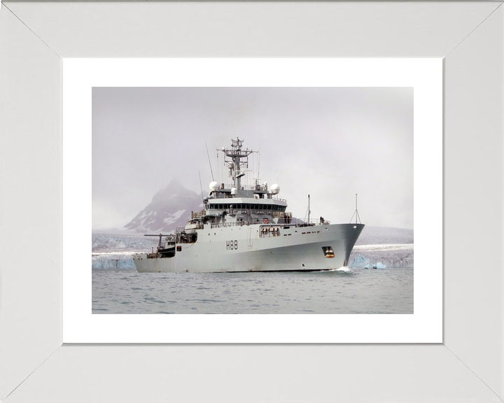 HMS Enterprise (H88) Royal Navy Hydrographic Survey Vessel Starboard Bow View Photo Print Wall Art Decor - Posters, Prints, & Visual Artwork - by Hampshire Prints (image 4 of 9)