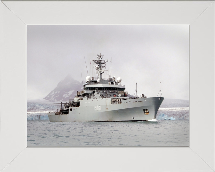 HMS Enterprise (H88) Royal Navy Hydrographic Survey Vessel Starboard Bow View Photo Print Wall Art Decor - Posters, Prints, & Visual Artwork - by Hampshire Prints (image 5 of 9)