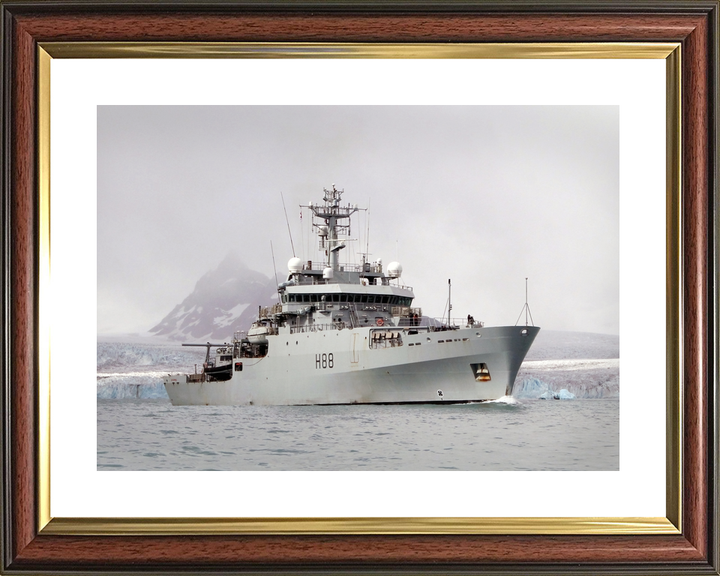 HMS Enterprise (H88) Royal Navy Hydrographic Survey Vessel Starboard Bow View Photo Print Wall Art Decor - Posters, Prints, & Visual Artwork - by Hampshire Prints (image 8 of 9)