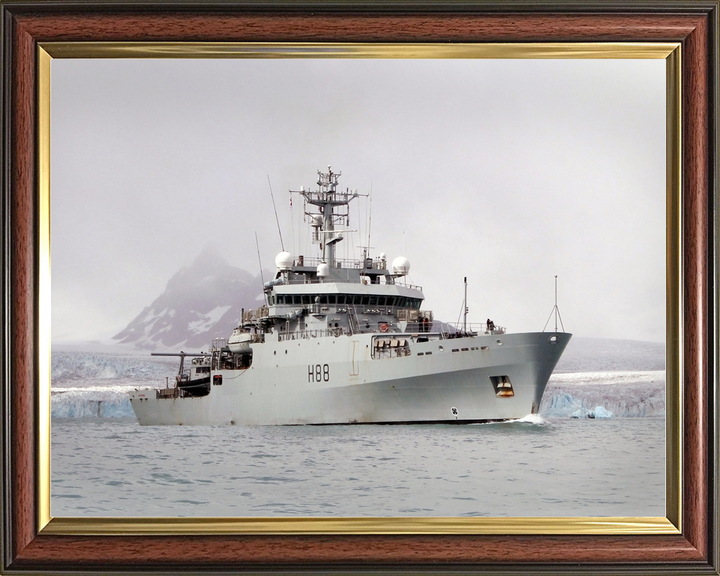 HMS Enterprise (H88) Royal Navy Hydrographic Survey Vessel Starboard Bow View Photo Print Wall Art Decor - Posters, Prints, & Visual Artwork - by Hampshire Prints (image 9 of 9)
