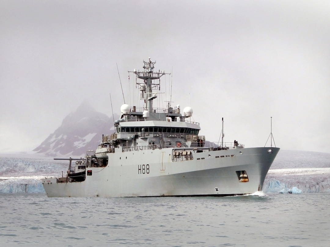 HMS Enterprise (H88) Royal Navy Hydrographic Survey Vessel Starboard Bow View Photo Print Wall Art Decor - Posters, Prints, & Visual Artwork - by Hampshire Prints (image 1 of 9)