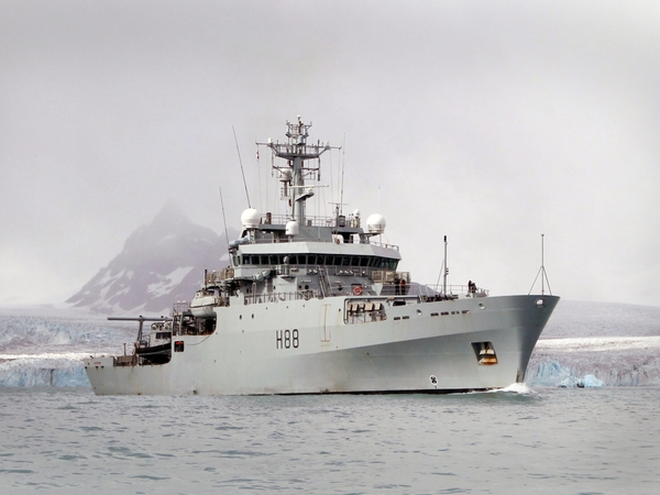 HMS Enterprise H88 Echo Class Survey Vessel 22 February 2017