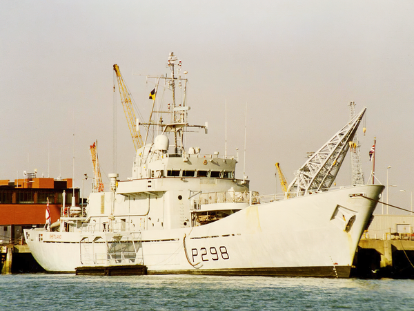 HMS Shetland P298 Island Class Patrol Vessel Alongside