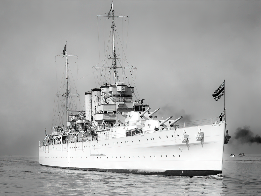 HMS Sussex 96 County Class Heavy Cruiser Warship Photo Print - Posters, Prints, & Visual Artwork - by Hampshire Prints (image 1 of 9)