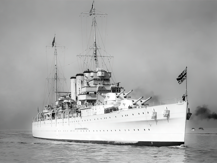 HMS Sussex 96 County Class Heavy Cruiser Warship Photo Print - Posters, Prints, & Visual Artwork - by Hampshire Prints (image 1 of 9)