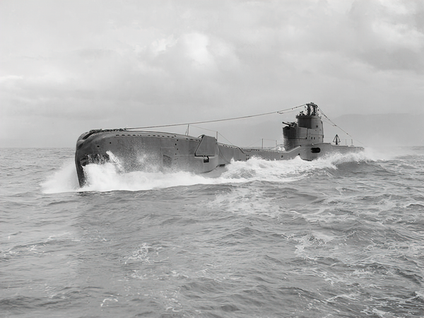 HMS Taku N38 T Class Submarine At Speed