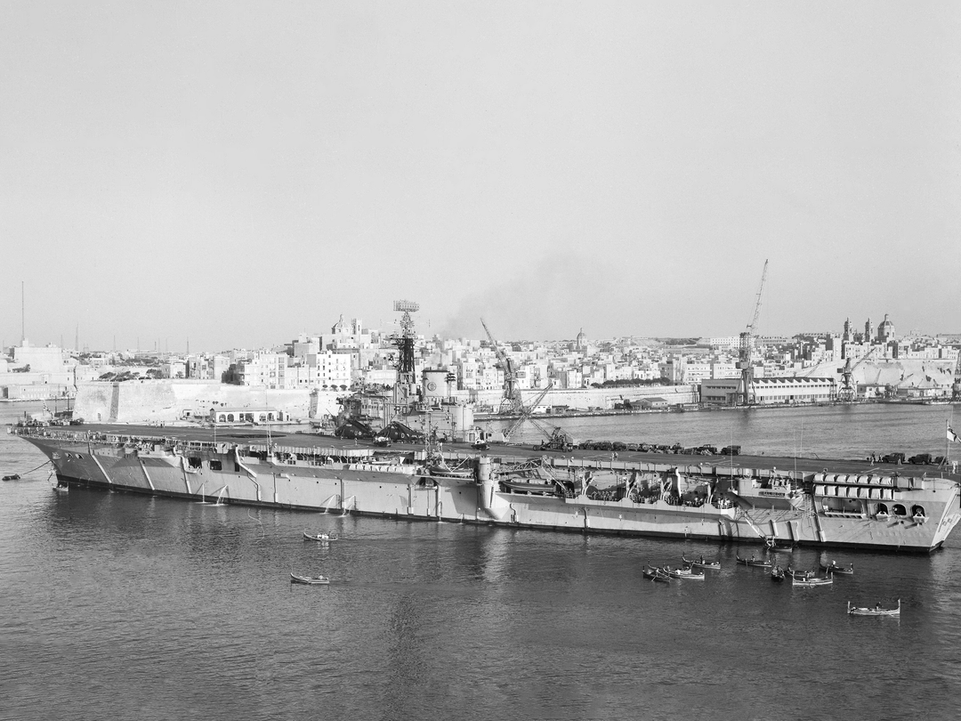 HMS Albion (R07) Royal Navy Centaur Class Carrier Grand Harbour Valletta Photo Print Wall Art Naval Decor Posters, Prints, & Visual Artwork Hampshire Prints 6 x 4 No Frame No
