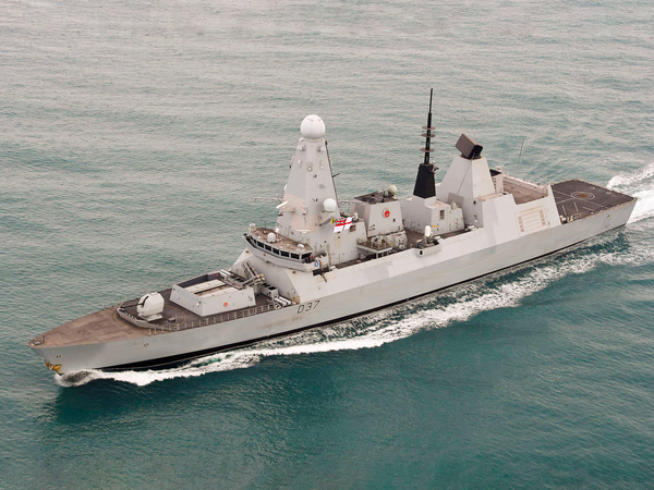 HMS Duncan D37 Type 45 Destroyer 27 July 2017 High Port Bow View