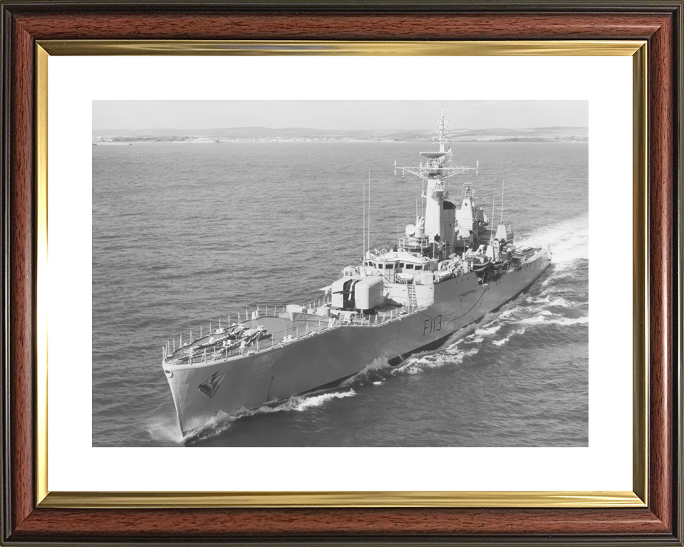 HMS Falmouth (F113) Royal Navy Rothesay Class Frigate High Port Bow View Photo Print Wall Art Decor - Posters, Prints, & Visual Artwork - by Hampshire Prints (image 8 of 9)