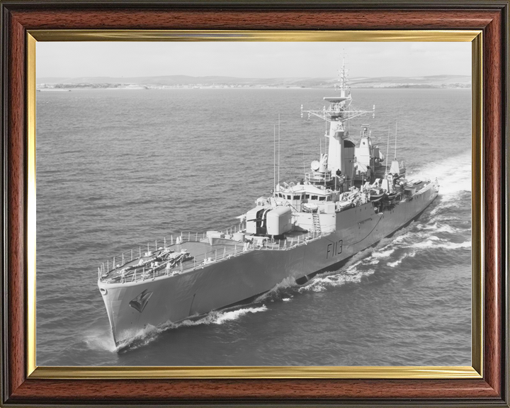 HMS Falmouth (F113) Royal Navy Rothesay Class Frigate High Port Bow View Photo Print Wall Art Decor - Posters, Prints, & Visual Artwork - by Hampshire Prints (image 9 of 9)